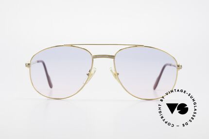 Cartier Driver Baby Blue Pink Gradient Lenses, noble 'aviator design', 22ct gold-plated, M size 57-18, Made for Men
