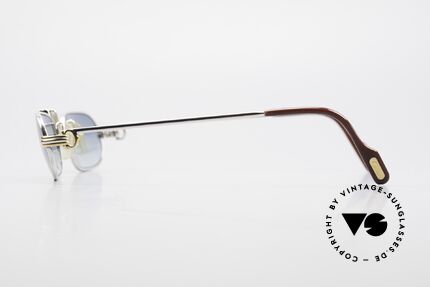 Cartier Demi Lune LC Platinum Reading Frame 1987, rare & expensive edition with platinum finish; pure luxury, Made for Men