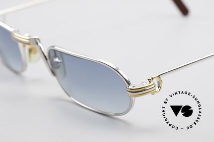 Cartier Demi Lune LC Platinum Reading Frame 1987, 2nd hand model in mint condition; incl. a case by CHANEL, Made for Men