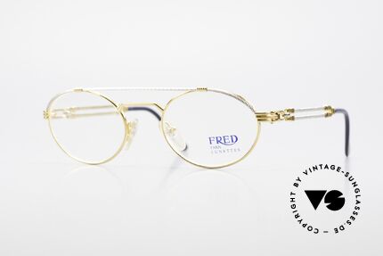 Fred Winch Small Oval Luxury Eyeglasses, OVAL eyeglass-frame by FRED, Paris from the 1990's, Made for Men