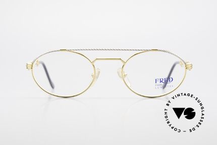 Fred Winch Small Oval Luxury Eyeglasses, marine design (distinctive Fred) in high-end quality, Made for Men