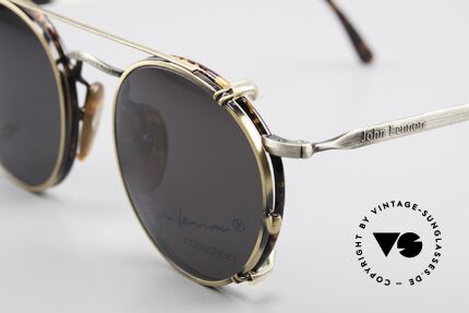 John Lennon - Imagine Panto Glasses With Clip On, frame = antique metal / chestnut; Clip-on = antique gold, Made for Men and Women
