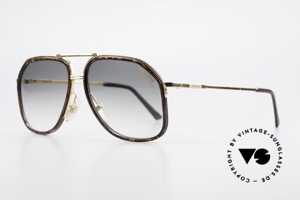 Carrera 5370 Classic Vintage Sunglasses, half-rimmed metal frame with extra acetate rims, Made for Men