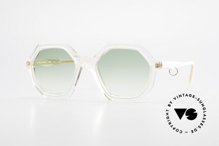 Sonia Rykiel SR46 444 Octagonal Sunglasses 1970's, fancy, octagonal sunglasses of the 70's by Sonia Rykiel, Made for Women