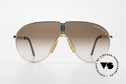 Porsche 5622 Rare 80's Folding Sunglasses, bicolor foldable frame + brown-gradient lenses; a classic, Made for Men