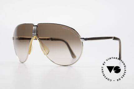Porsche 5622 Rare 80's Folding Sunglasses, bicolor = gold AND silver = a real synonym of 80’s fashion, Made for Men