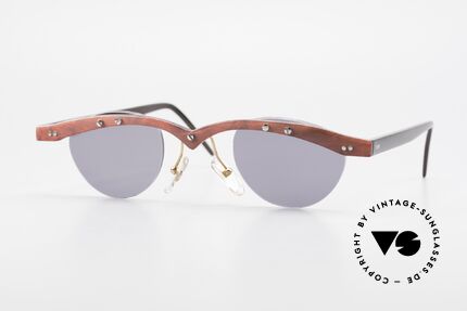 Theo Belgium Gamma 90's Buffalo Horn Sunglasses Details
