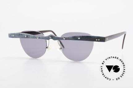 Theo Belgium Upsylon 90's Buffalo Horn Sunglasses Details