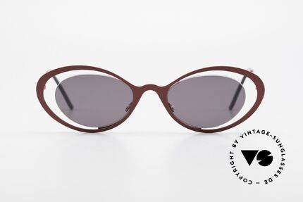 Theo Belgium LuLu Rimless Cateye Shades 90's, fancy model: "rimless" & "rimmed" at the same time, Made for Women