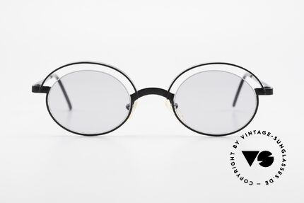 Theo Belgium Lady 90s Crazy Designer Sunglasses, fancy model: "rimless" & "rimmed" at the same time, Made for Women