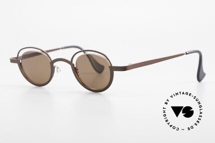 Theo Belgium Dozy Slim Crazy 90s Designer Sunglasses, lenses are fixed with a nylor thread (truly unique!), Made for Men and Women