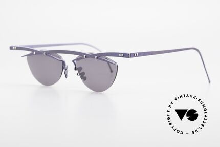 Theo Belgium Tita III 2 Crazy Vintage Sunglasses XL, TITA SERIES = XL titanium frames by Theo from the 90's, Made for Men and Women
