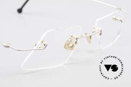 Paul Chiol 2001 Unique Rimless Eyeglasses, demo lenses can be replaced with optical lenses, Made for Men and Women