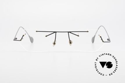 Paul Chiol 1998 Artful Rimless Eyeglasses 90's, a synonym for sophisticated rimless spectacles, Made for Men and Women