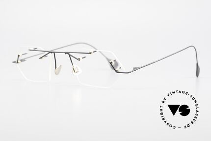 Paul Chiol 1998 Artful Rimless Eyeglasses 90's, filigree & cleverly devised design; simply chichi, Made for Men and Women