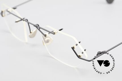 Paul Chiol 1998 Artful Rimless Eyeglasses 90's, an unworn masterpiece with orig. DEMO lenses, Made for Men and Women