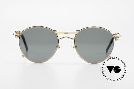 Jean Paul Gaultier 56-0174 90's Steampunk Shades Tupac, the metal frame is adjustable in terms of the arm lengths, Made for Men and Women