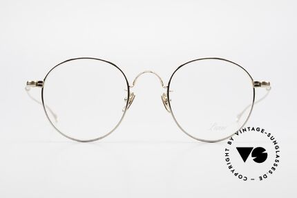 Lunor V 111 Men's Panto Frame Gold Plated, without ostentatious logos (but in a timeless elegance), Made for Men