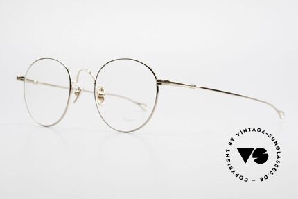 Lunor V 111 Men's Panto Frame Gold Plated, model V 111: gold-plated Panto glasses for gentlemen, Made for Men