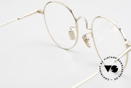 Lunor V 111 Men's Panto Frame Gold Plated, Size: large, Made for Men