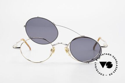 Bugatti 29508 Vintage Glasses with Sun Clip, Size: medium, Made for Men