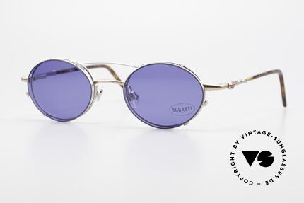 Bugatti 31239 Vintage Glasses with Clip On, classic Bugatti sunglasses from app. 1995/96, Made for Men
