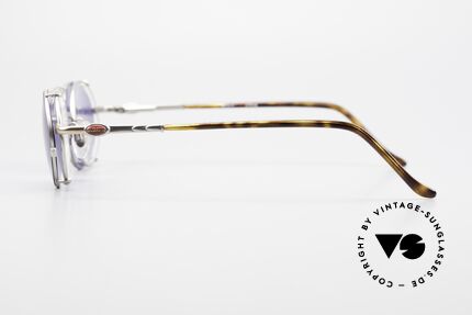 Bugatti 31239 Vintage Glasses with Clip On, temples are shaped like a leaf spring + red logo, Made for Men