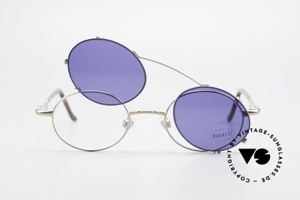 Bugatti 31239 Vintage Glasses with Clip On, Size: medium, Made for Men