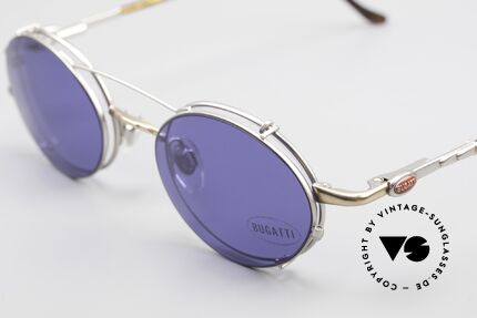 Bugatti 31239 Vintage Glasses with Clip On, unworn model in gold & silver; incl. hard case, Made for Men