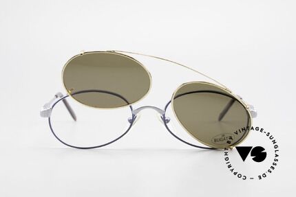 Bugatti 14164 Blue Frame With Golden Clip, Size: medium, Made for Men