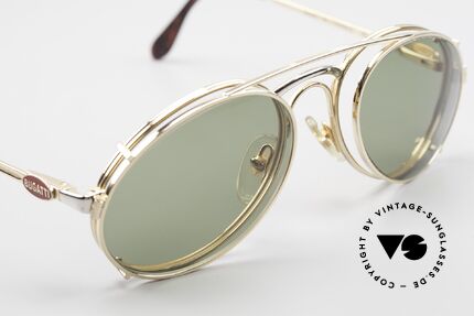 Bugatti 03308 True 80's Frame With Clip On, unworn (like all our vintage Bugatti designer shades), Made for Men