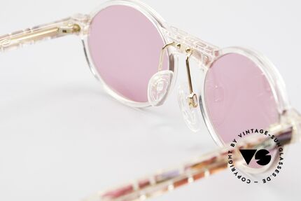 Cazal 510 Oval Pink Vintage Sunglasses, unworn (like all our rare vintage Cazal Crystal frames), Made for Women