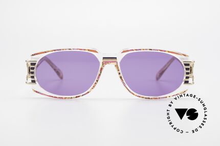 Cazal 372 Rare HipHop Sunglasses 90's, terrific / stunning color concept: raspberry-lilac patterned, Made for Men and Women