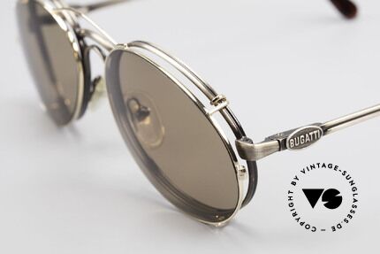 Bugatti 03323 Men's 80's Frame With Clip On, "antique metal" frame & golden clip-on; very noble!, Made for Men