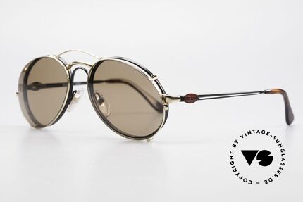 Bugatti 03326 Men's 80's Eyeglasses Clip On, with flexible spring hinges (1. class wearing comfort), Made for Men