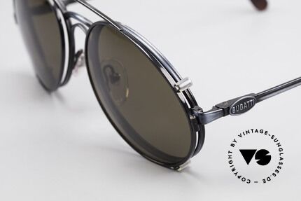 Bugatti 03328 Men's 80's Sunglasses Clip On, unworn (like all our vintage Bugatti designer shades), Made for Men