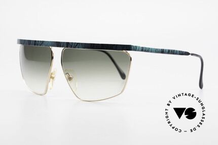 Casanova CN7 Luxury Sunglasses Gold-Plated, green-gradient sun lenses (for 100% UV protection), Made for Men and Women