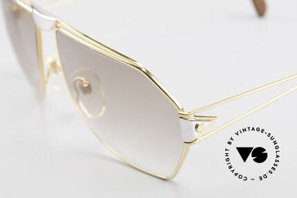 St. Moritz 403 Luxury Jupiter Sunglasses 80s, precious materials (gold-plated and platinum-plated), Made for Men