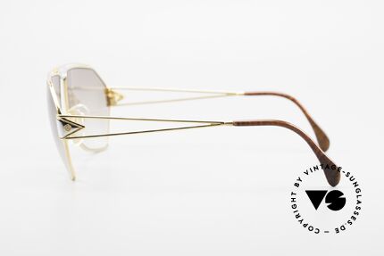 St. Moritz 403 Luxury Jupiter Sunglasses 80s, light brown tinted sun lenses (also wearable at night), Made for Men