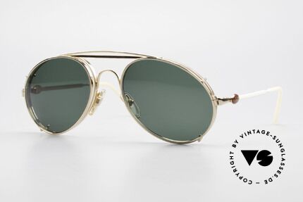 Bugatti 65987 Gold Plated Frame Clip On, rare VINTAGE Bugatti 80's luxury sunglasses, Made for Men