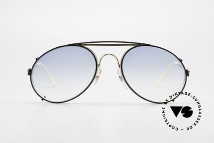 Bugatti 65987 Vintage Frame With Clip On, legendary vintage BUGATTI 'tear drop' design, Made for Men