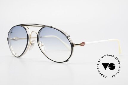 Bugatti 65987 Vintage Frame With Clip On, eyeglass-frame with practical clip (sun lenses), Made for Men