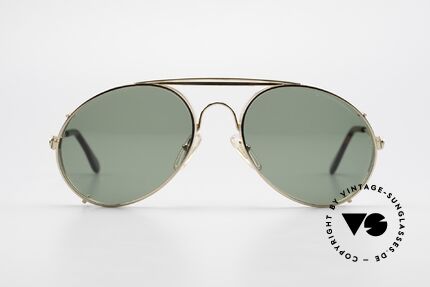 Bugatti 65987 80's Vintage Frame Clip On, legendary vintage BUGATTI 'tear drop' design, Made for Men