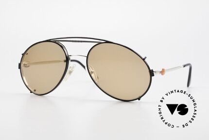 Bugatti 65996 Vintage Frame With Clip On, rare VINTAGE Bugatti 80's luxury sunglasses, Made for Men