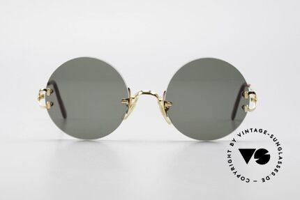 Cartier Madison Round Luxury Sunglasses 90's, precious round designer shades; 22ct GOLD-PLATED, Made for Men and Women