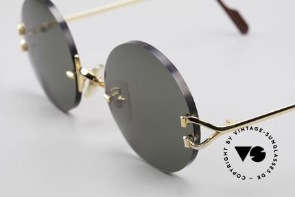 Cartier Madison Round Luxury Sunglasses 90's, with new CR39 UV400 lenses in gray-green G15 color, Made for Men and Women