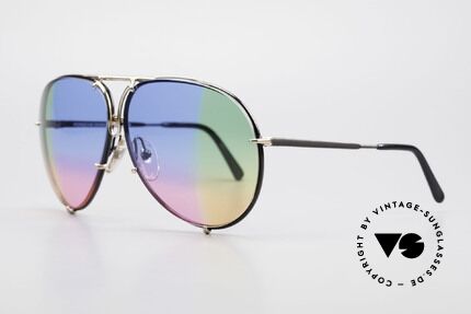Porsche 5623 One Of A Kind 4times Gradient, customized: quadruple gradient blue/green/pink/orange, Made for Men and Women