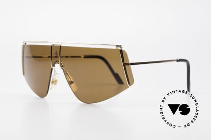 Ferrari F15/S Luxury Sports Sunglasses 90's, panorama view design with only one single lens, Made for Men and Women