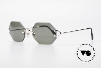 Cartier Rimless Octag - M Octagonal Luxury Sunglasses, customized by our optician; M to L size (137mm)!, Made for Men and Women