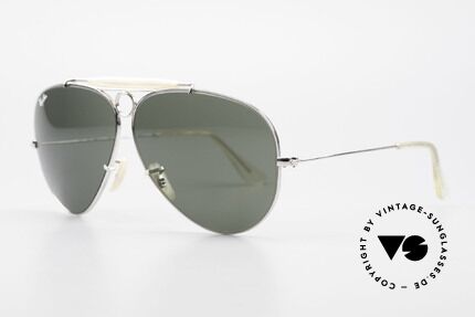 Ray Ban Shooter White Gold 80's Limited Edition, with orig. Bausch&Lomb mineral lenses in 62mm, Made for Men